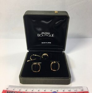 JALDAN BOUTIQUE カフスボタン/ブローチ 2点セット 化粧箱付き 中古美品-D2210