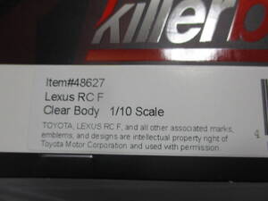 未使用未開封品 killerbody 48627 Lexus RC F ボディ クリヤーボディ