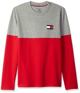 新品 トミーヒルフィガー ◆TOMMY HILFIGER 長袖Tシャツ カットソー ロンＴ トミー ジーンズ ツートン ◆グレー ◆(S) ◆全国送料無