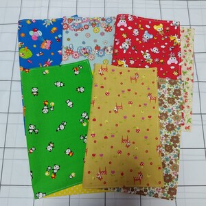 【25×35サイズ】リバーシブルランチョンマット　5枚セット　No.15　ハンドメイド