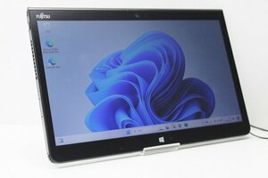 1円スタート タブレットPC Windows11 富士通 Arrows Tab Q736 Core i5 6300U SSD128GB メモリ4GB 13.3インチ カメラ タッチパネル