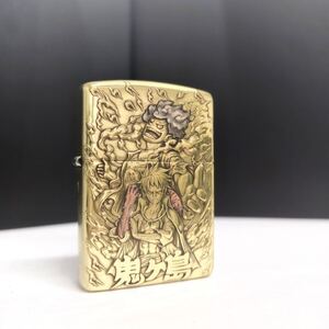 1円 ワンピース Monkey D. Luffy 鎧の殻 Zippo 真鍮製 ライター ジッポー 立体感 重量感 オイルライター 新品 喫煙グッズ ゴールド