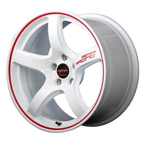 アルファード/ヴェルファイア 20系 ホイール 4本セット RMP RACING R50 ホワイト+リムレッドライン 18インチ 8.5J+45 5H-114.3