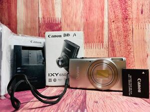 箱付き 説明書有り Canon IXY 650 キャノン シルバー PC 2274 デジタル