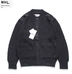 未使用【 MHL. MARGARET HOWELL マーガレットハウエル 】ROUGH COTTON クルーネック カーディガン M コットン 596-2160502 定価\27,500