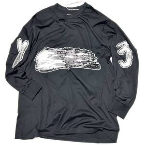 M 新品 Y-3 GFX LS TEE オーバーサイズ ロゴ ロンT 黒 ロングスリーブ ビッグ Tシャツ Y3 ワイスリー ヨウジ ヤマモト Yohji yamamoto 長袖