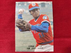 太平洋クラブライオンズ 加藤初 1975 カルビー プロ野球カード 白熱戦シリーズ 521 | 西鉄ライオンズ クラウンライターライオンズ