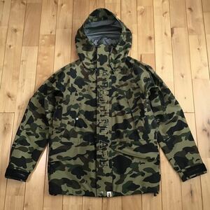 GORE TEX スノボジャケット Mサイズ a bathing ape BAPE snowboard jacket エイプ ベイプ アベイシングエイプ 迷彩 1st camo green fz625