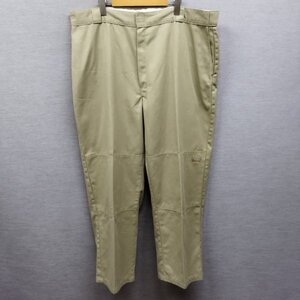 L702 Dickies ディッキーズ チノ ワーク パンツ 44×32 カーキ ダーブルニー TC ツイル ルーズ 大きいサイス ストリート スケーター