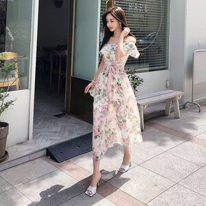 LRM3490★新品ワンピースladies◇レディース sexy 披露宴dress ◇ きれいめ 良質 美ライン シフォン