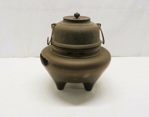 hayy 2666-2 164 茶道具 茶釜 鉄釜 鉄瓶 風炉 和鉄 鉄器