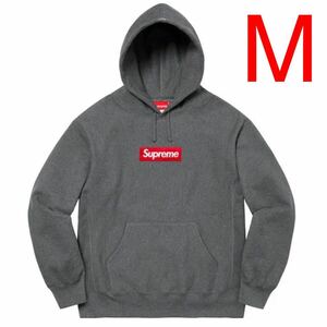 新品 国内正規品 21AW M Supreme Box Logo Hooded Sweatshirt Charcoal チャコール グレー パーカー north face ボックスロゴ 24ss 24aw