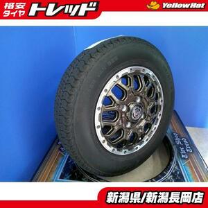 サンバー ハイゼット バモス 中古アルミ マッドバーン 4.0J +42 中古夏タイヤ ヨコハマ Y356 145/80R12 80/78N 1台分 4本セット 条