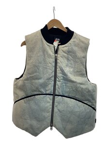 STUSSY◆WASHED CANVAS PRIMALOFT VEST/ベスト/M/ポリエステル/IDG/115654