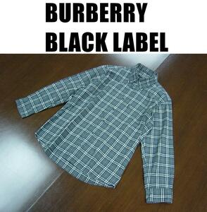 バーバリーブラックレーベルチェック柄長袖シャツ/BURBERRY BLACK LABEL/サイズ２