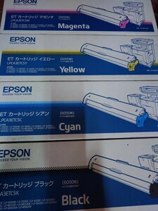EPSON エプソン ETカートリッジ 純正 未開封品 6000枚 LPCA3ETC5 ブラック マゼンタ イエロー シアン ４色セット LP9000Cほか