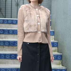 PRADA CASHMERE MINK FUR CARDIGAN MADE IN ITALY/プラダカシミヤミンクファーカーディガン