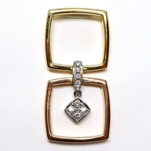 1円〜!!良品!!TASAKI(田崎真珠)●K18/Pt900 天然ダイヤモンドペンダントトップ●F 約11.3g diamond pendant FA1/FA B339