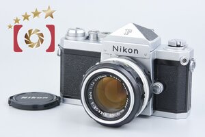 【中古】Nikon ニコン F アイレベル 中期 シルバー + NIKKOR-S Auto 50mm f/1.4