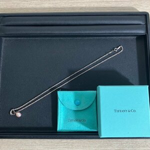 TIFFANY＆Co ティファニー エルサペレッティ オープンハート ラリアット SV925 パール ネックレス シルバー系