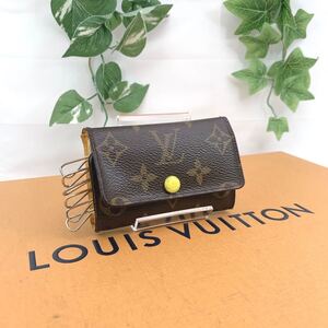 t738 LOUIS VUITTON ルイヴィトン キーケース モノグラム ミュルティクレ6 ミモザ イエロー M60700 シリアルCT2174