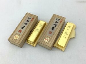 勝栄堂 純金巻/龍門/宮殿/松煙墨/総重量約24g/書道具 2点まとめ 未使用品 ACB