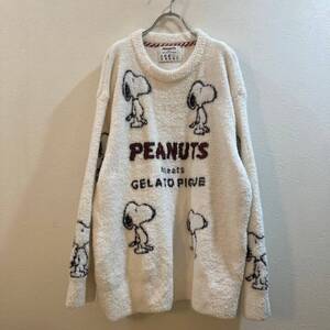 PEANUTS GEJATO PIQUE/ジェラートピケ 長袖モコモコセーター ホワイト レディース ONE