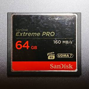 CFカード コンパクトフラッシュ サンディスク エクストリームプロ SanDisk Extreme Pro Compact Flash 64GB 160MB/s 初期化済み 