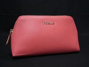 ■美品■ FURLA フルラ レザー マルチポーチ マルチケース 小物入れ メイクポーチ レディース ピンク系 DE8673