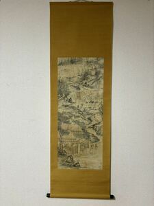 李朝古画　人物図　絹本肉筆　韓国美術　