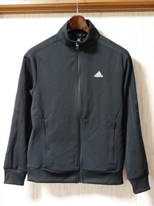 ■1231■アディダス（adidas）スリーストライプス ルーズフィット ダブルニット トラックトップ IA5193 ブラック M●