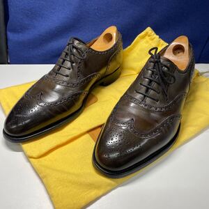 T1234【中古品】/ ジョンロブ メダリオンウイングチップ レザーシューズ 革靴 JOHN LOBB