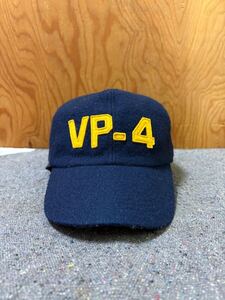 WAREHOUSE CAP ウェアハウス　ウールキャップ VP-4 Patrol Squadron 4 ネイビー　サイズM 58cm