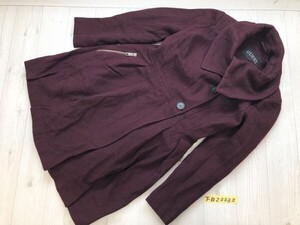 GUESS ゲス レディース ウール混 フレア Aライン コート M ボルドー