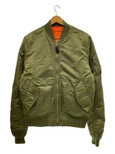 ALPHA INDUSTRIES◆MA-1/フライトジャケット/M/ナイロン/KHK/0615-00-573-8335