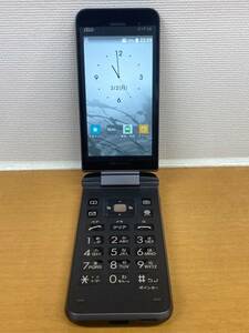 I059【中古】京セラ 携帯電話 GRATINA au KYF39 ブラック 　(カメラあり)　本体のみ