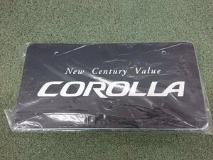 ★未開封品★トヨタ カローラ COROLLA ディーラー展示用 非売品 ナンバープレート マスコットプレート 2枚SET 【他商品と同梱歓迎】