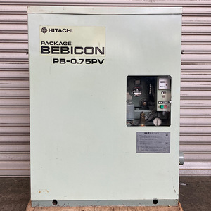 【分解整備済】HITACHI/日立 0.75kW 1馬力 パッケージコンプレッサー PB-0.75PV 60Hz専用 / ベビコン エアーコンプレッサー レシプロ