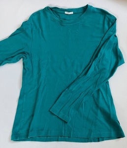 GU ジーユー 長袖Tシャツ ロンT グリーン　ブルー　青緑　サイズS