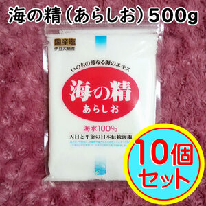 【送料無料】斎藤一人さんオススメの自然塩 海の精 あらしお 500g×10袋（can0997) 結界塩 天然塩 あら塩