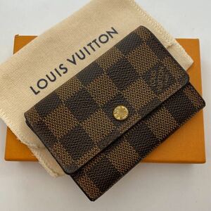 H0888【ほぼ極美品】LOUIS VUITTON ルイ・ヴィトン ダミエ　 ポルトモネ プラ M61930 コインケース　小銭入れ　ウォレット　