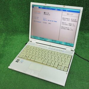 [4135]ジャンク 富士通 MG55U FMVMG55UD1 Core2Duo T5500 1.66GHz HDD無し メモリ512MB DVD-RW 13.3インチ BIOS OK