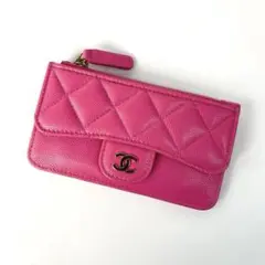 シャネル CHANEL マトラッセ クラシックジップ カードケース AP2570