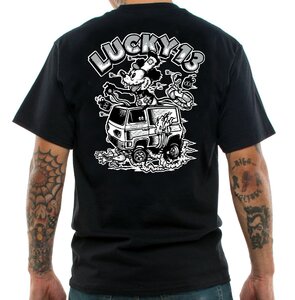 ★ラッキー13 Tシャツ LUCKY13 SWAMP RAT - M 正規品 ディズニー パロディ disney mickey mouse ford van Rat Fink 50s