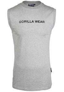 【試着品未使用/正規品/送料無料】 GORILLA WEAR ゴリラウェア Sorrento スリーブレス Tシャツ 灰色 EUサイズ:L ★ ジムウェア/ボディビル