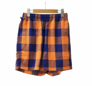 THREE FACE EASY SHORTS-NAVY x ORANGEショートパンツ ハーフパンツ スリーフェイス　イージーショーツ