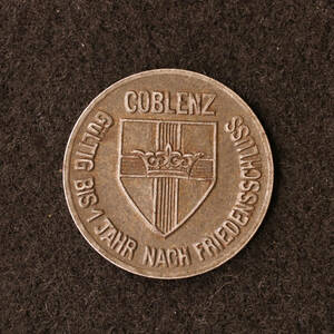 【金属製ノートゲルド】ドイツ コブレンツ 10ペニヒ鉄貨（1918）[E2807]コイン