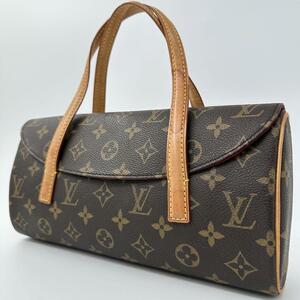 ◆1円◆極美品◆ LOUIS VUITTON ルイヴィトン モノグラム ソナチネ ハンドバッグ M51902 レザー ブラウン 手提げ ミニバッグ ヌメ革