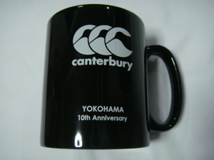 canterbury・カンタベリー ^,,.陶器製マグカップ*10th Anniversary・ブラック_.,,^「未使用品」