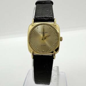 ★2343 希少品 RAYMOND WEIL レイモンドウィル 18K GOLD 5785 ゴールド 革 クオーツ レディース ELECTROPLATED 腕時計